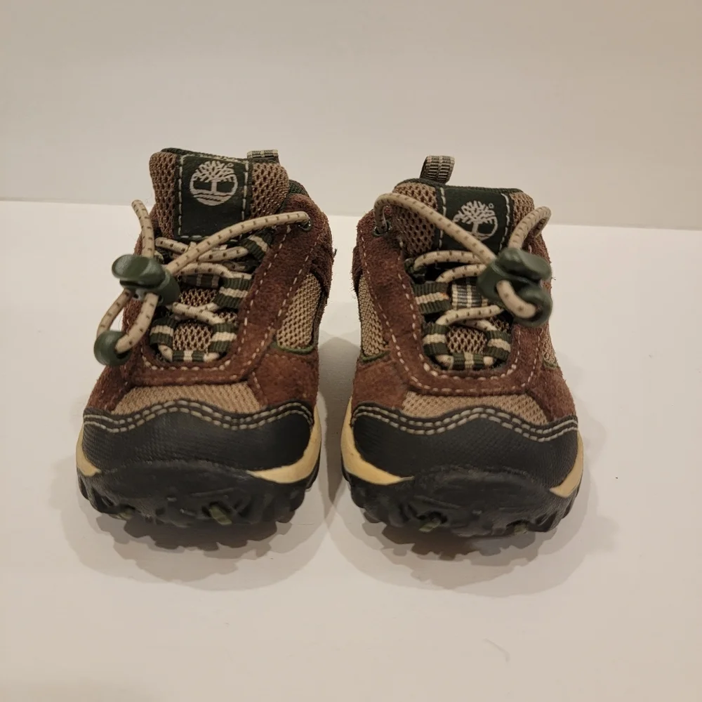 Timberland shoes size 4 infant brown and green
